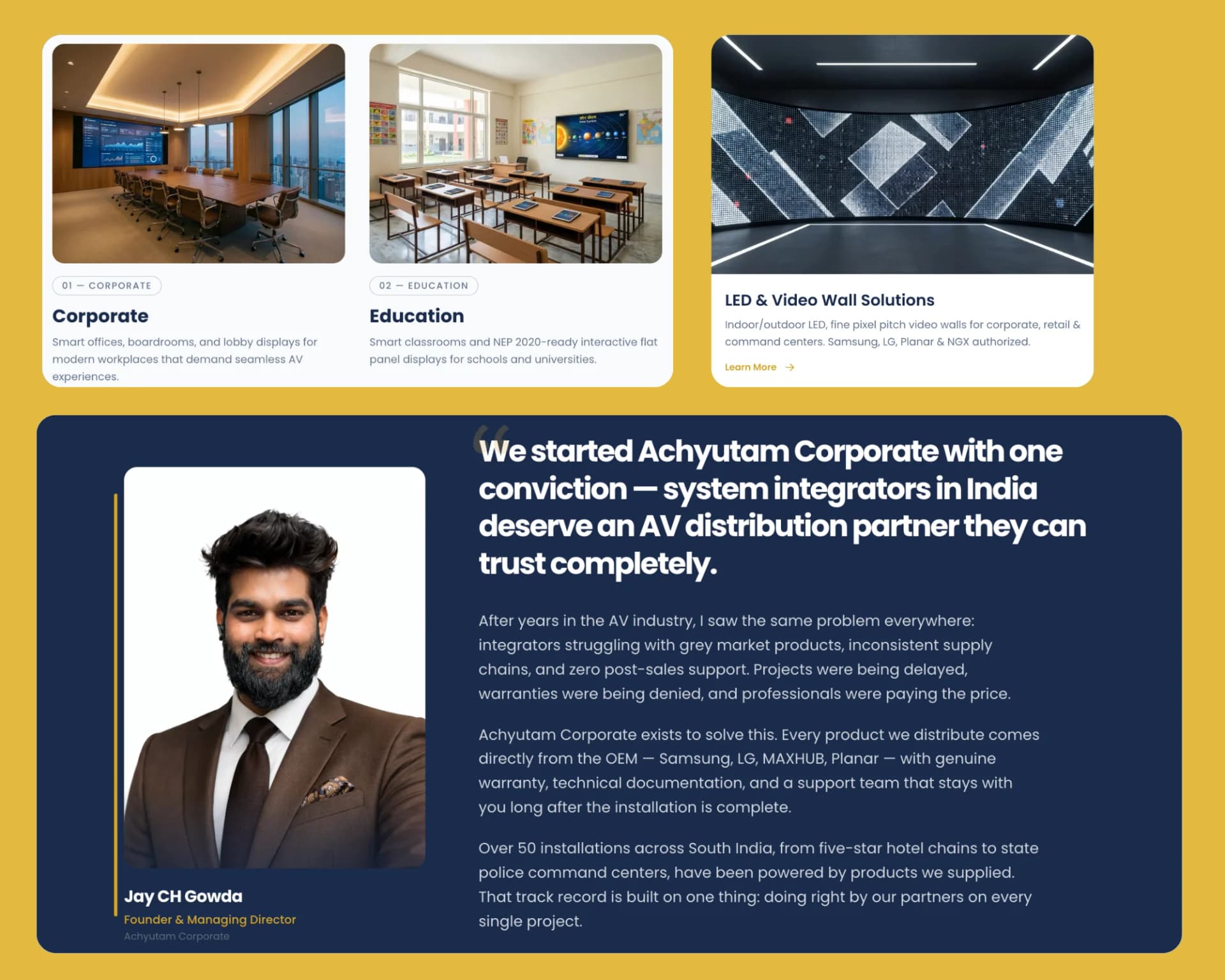 Achyutam Corporate responsive breakpoints
