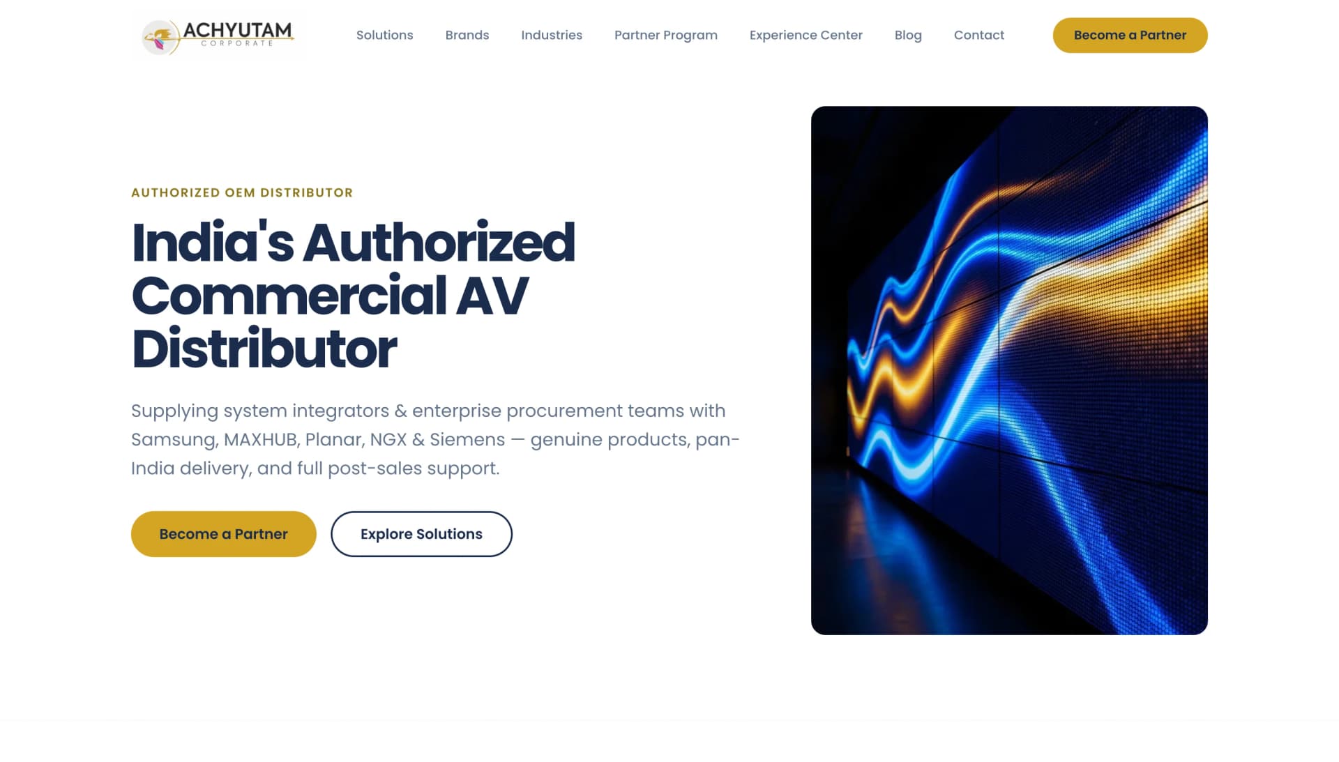 Achyutam Corporate — Desktop