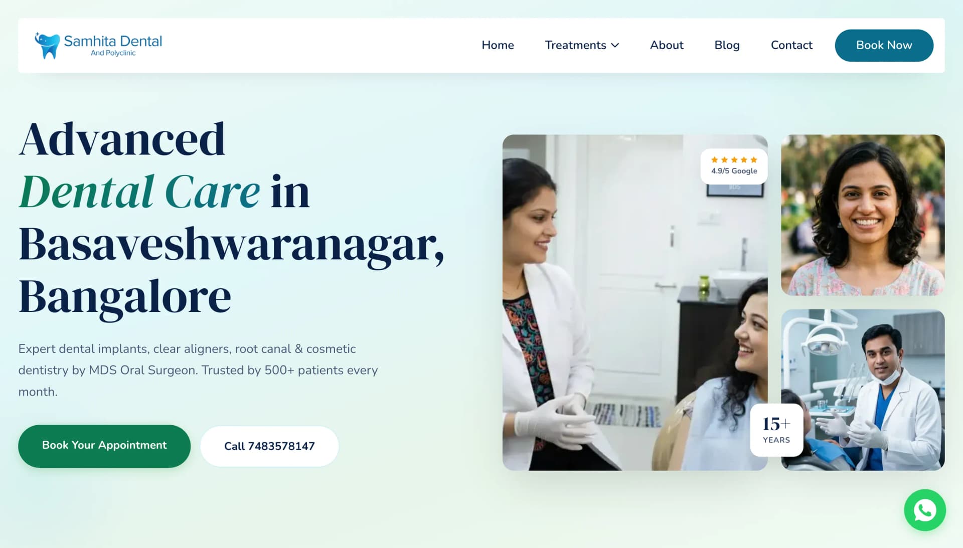 Samhita Dental — Desktop