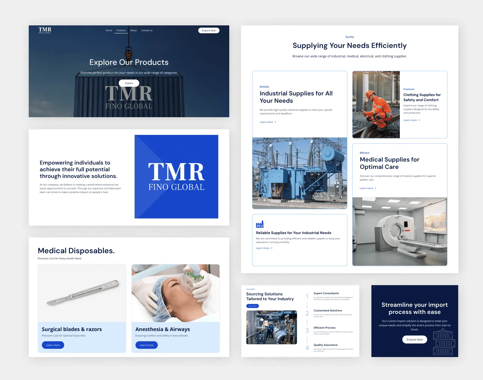 TMR Fino Global services collage