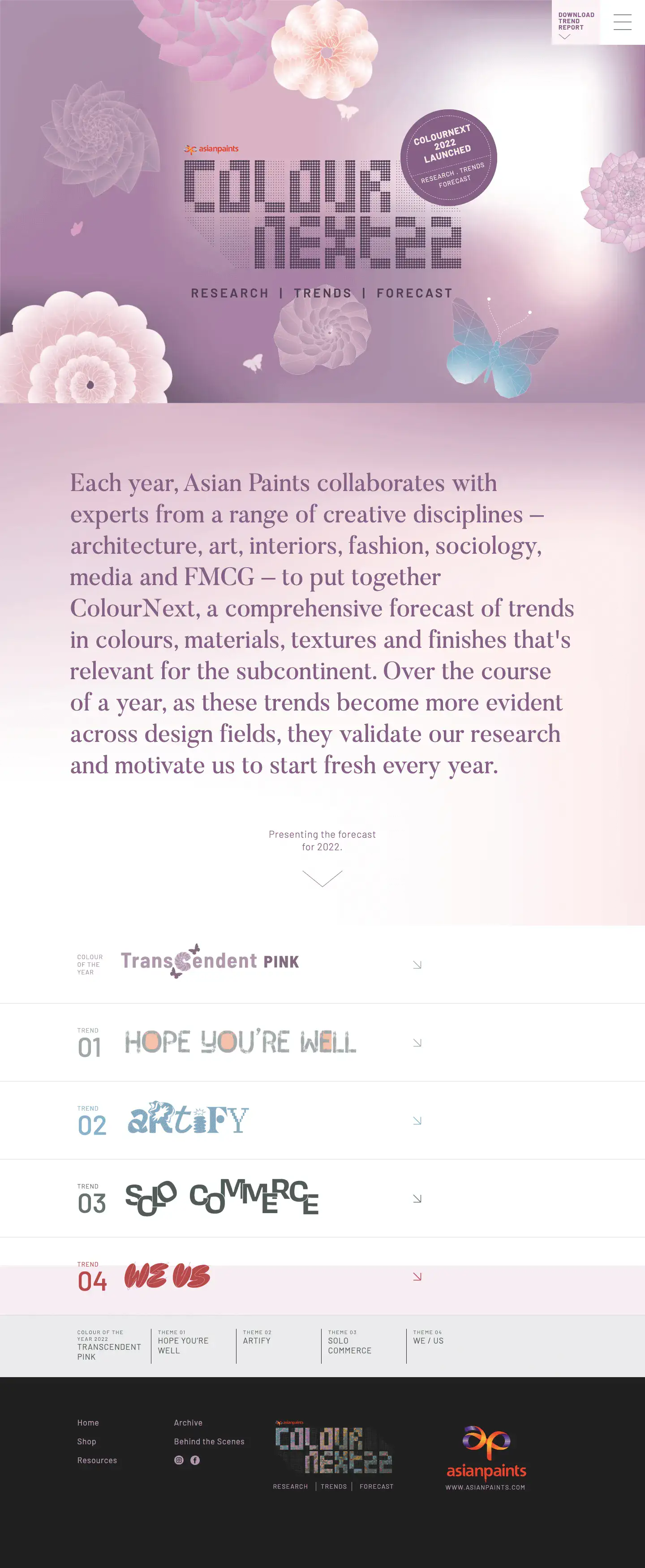 ColourNext design trends by Asian Paints